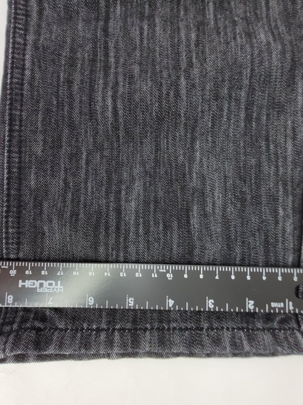 INC Jeans Mens 40x32 Black Stretch Denim Berlin Slim Straight Whiskers Pants - Picture 9 of 12